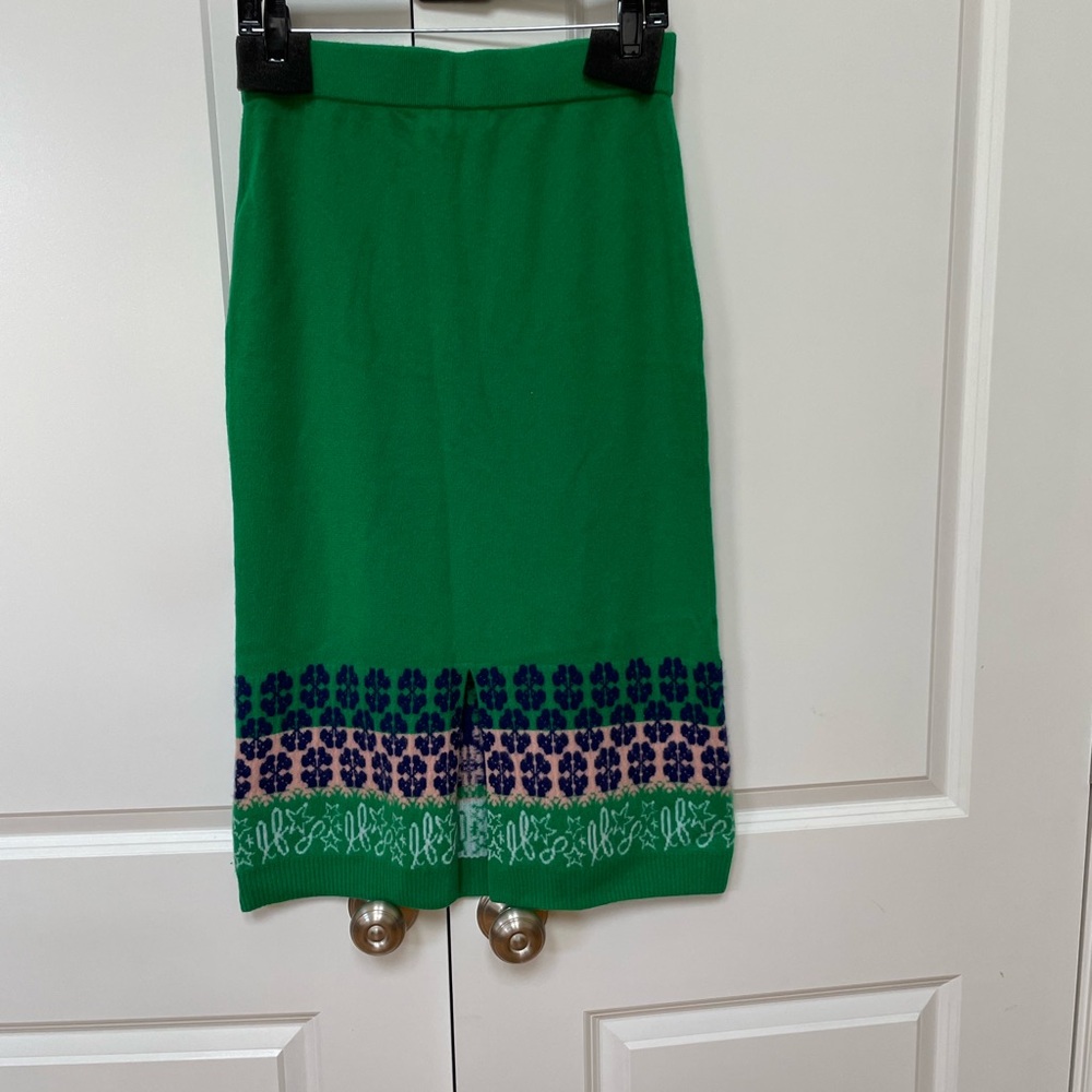 Jacquard-knit Cashmere Midi Skirt from LINGUA FRANCA - Picture 5 of 10
